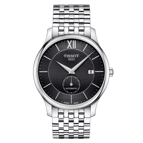 Tissot Tradition Automatic Small Second Stainless Steel / Black / Bracelet